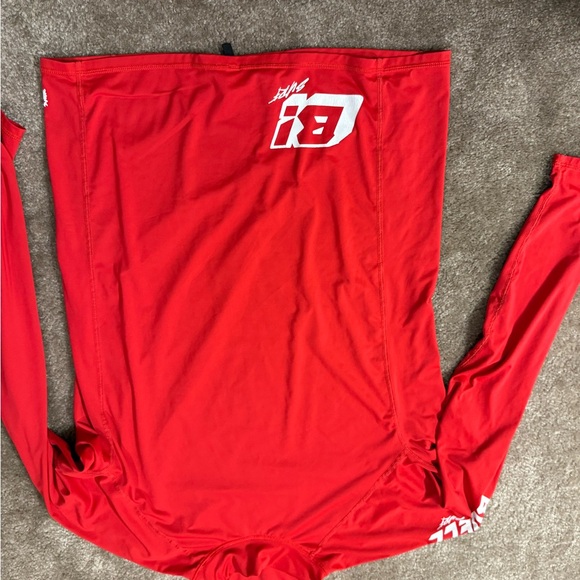 Men's Red Swim Rash Guard - Picture 4 of 8